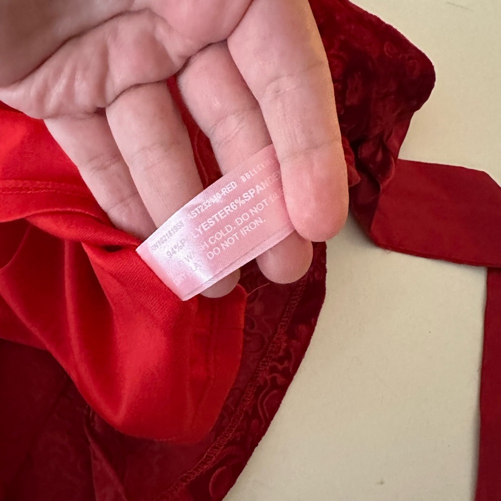 Sugar Thrillz/Dolls Kill Red December Dilemma Embossed Brocade Mini Skirt NWT S - Picture 12 of 16